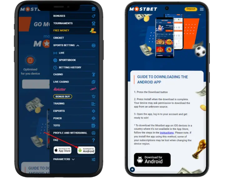 Mostbet APK: Download and install for Android